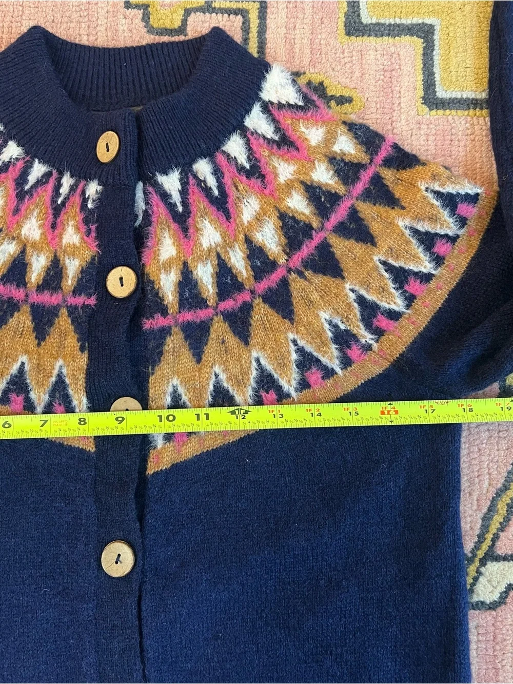 NWT Pilcro Crew-Neck Cozy Fairisle Cardigan Sweater from Anthropologie
